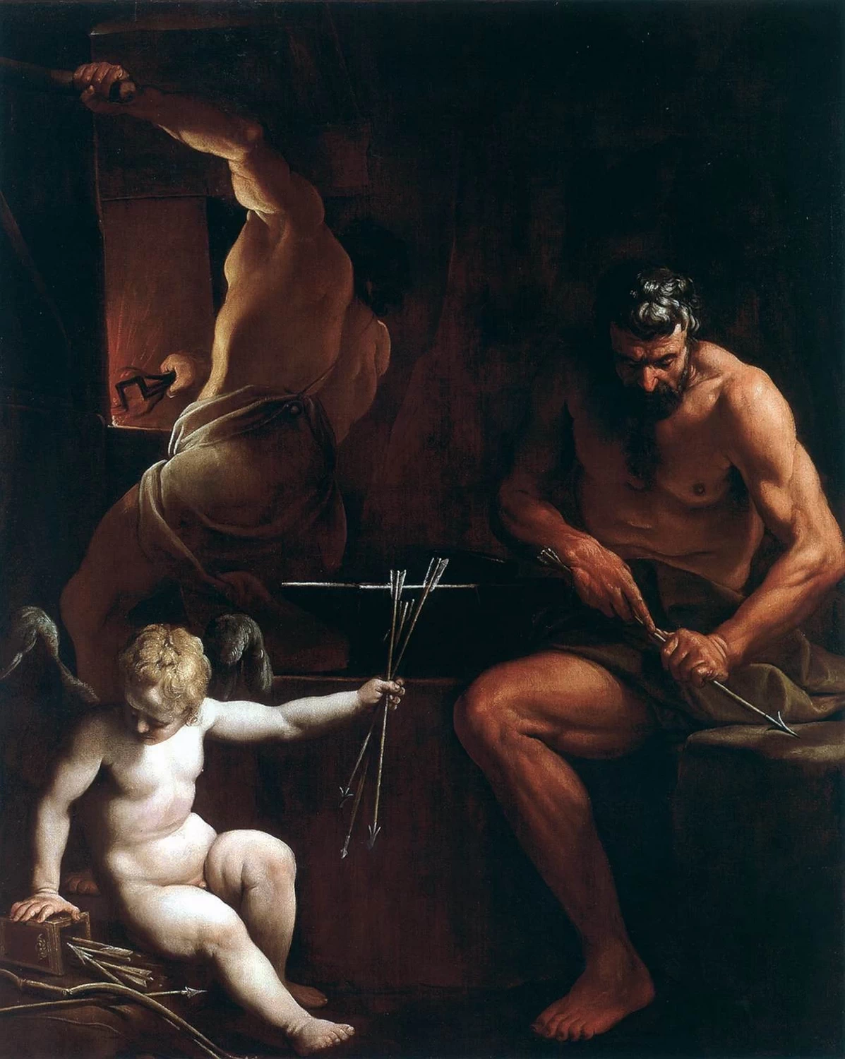 Vulcano forgia le armi con Cupido - Fondazione Pietro Manodori, Reggio Emilia